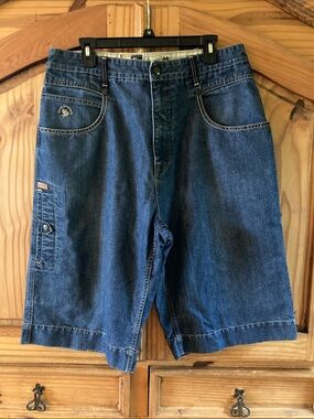 Men State Property blue jean denim shorts size 36